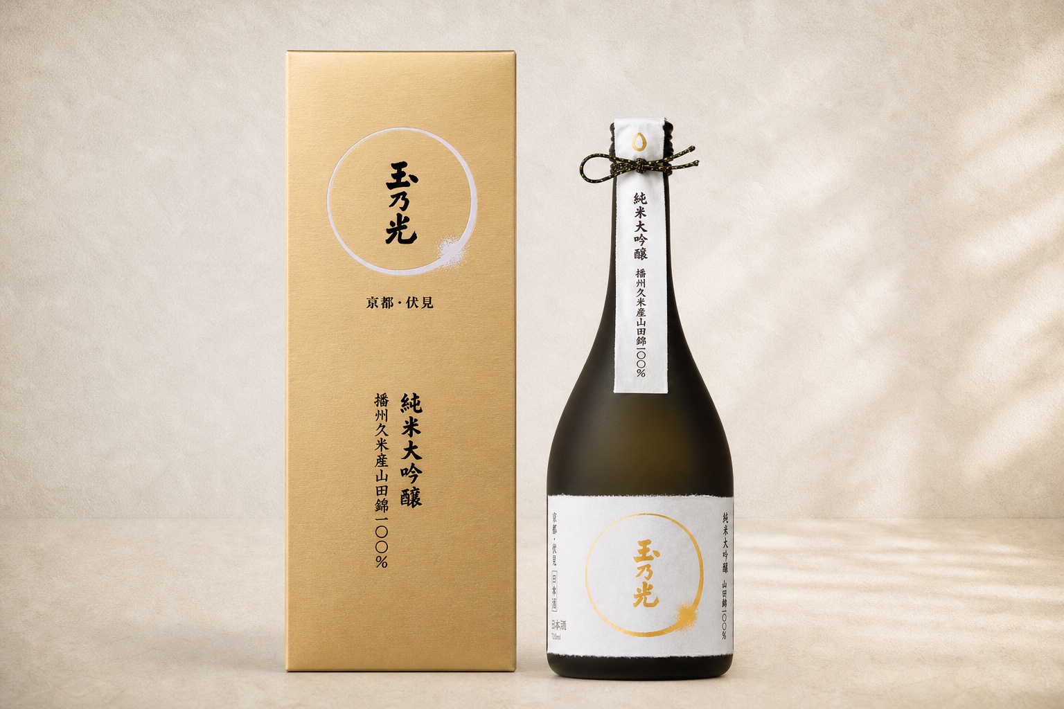玉乃光 纯米大吟酿 播州久米产山田锦 100% 商品主视觉